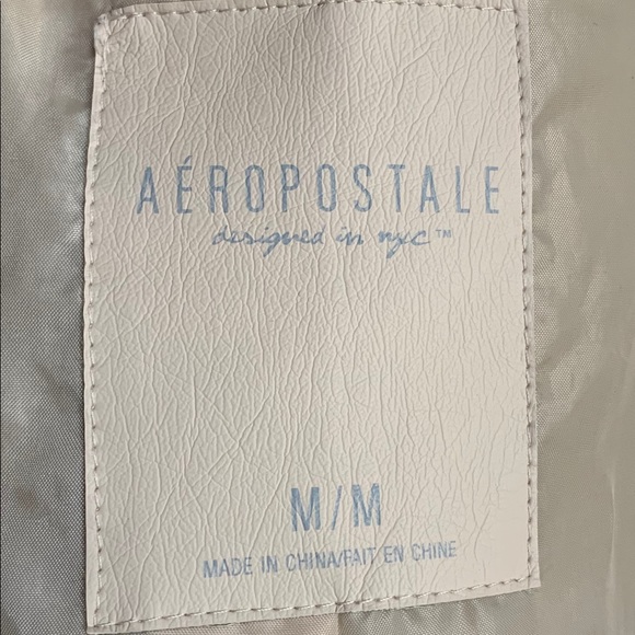 Cream Leather Jacket - Picture 3 of 4